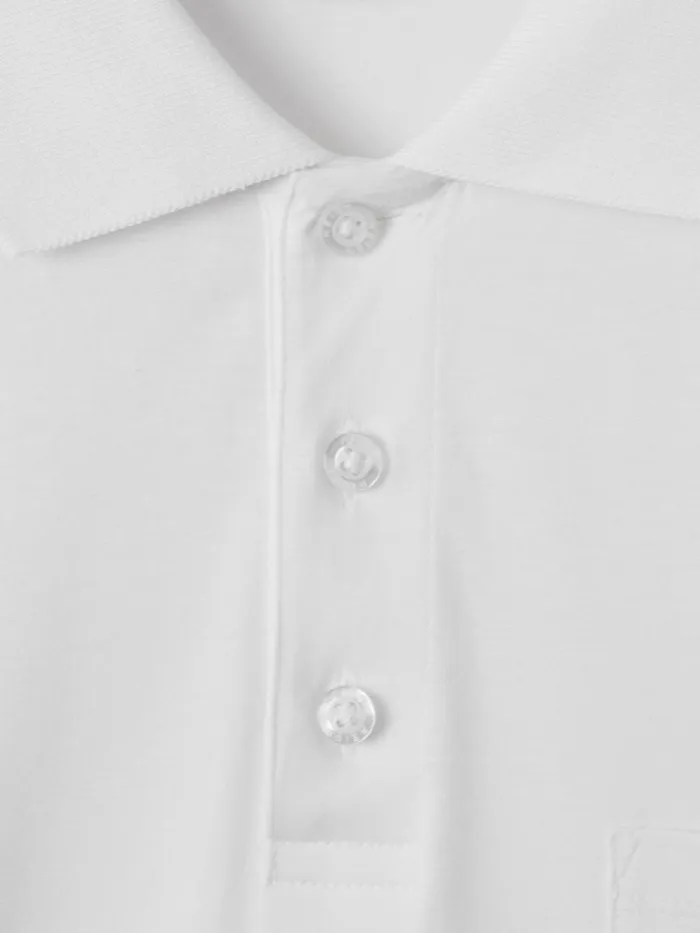 Men Reiss Polo Shirts Austin Mercerised Cotton Polo Shirt White