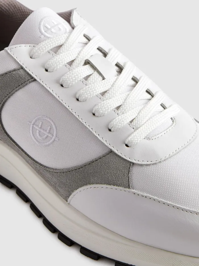 Men Reiss Sneakers Plemont Trainers Greywhite