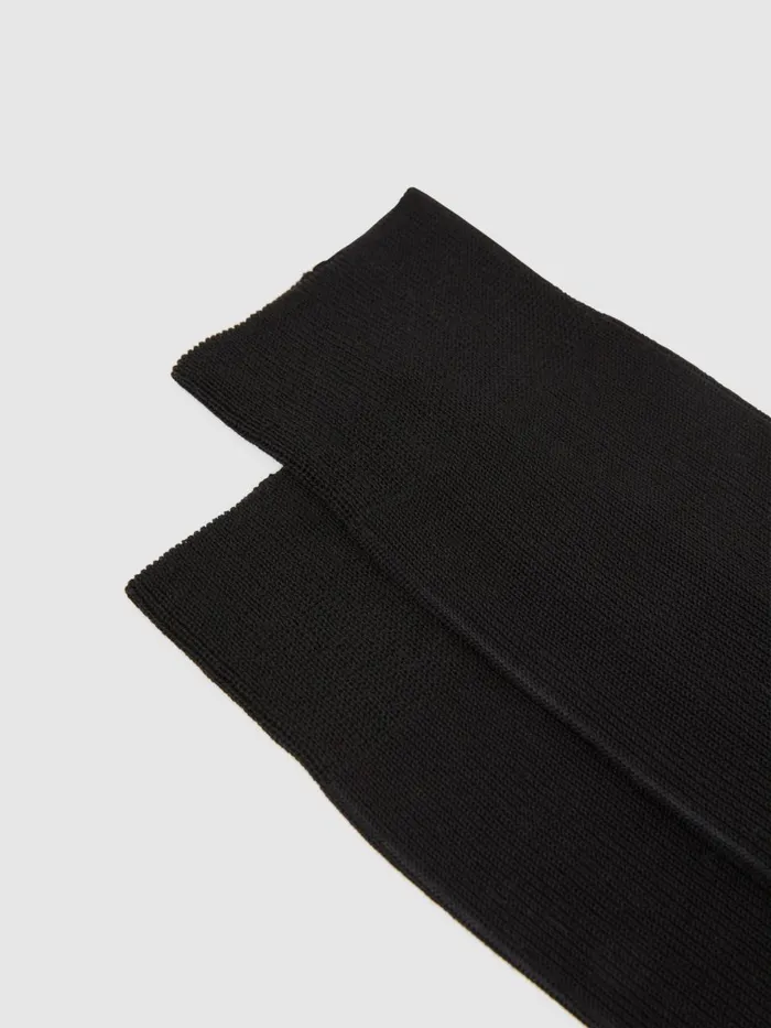 Men Reiss Socks and Underwear Cory Two Tone Cotton Socks Black