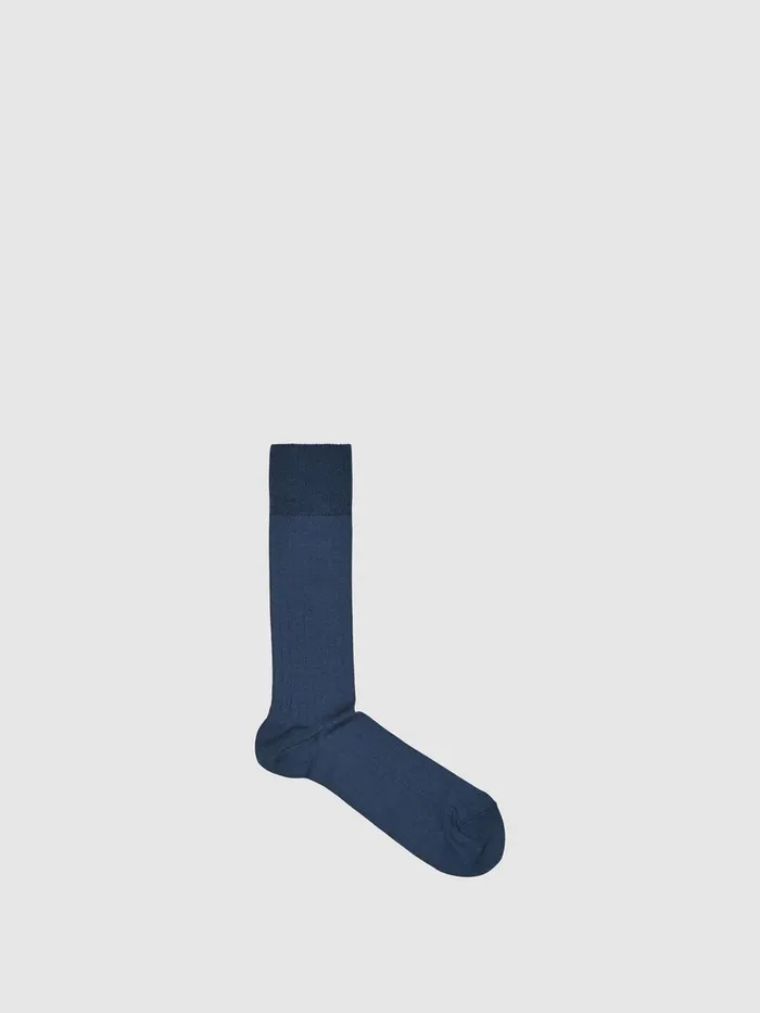Men Reiss Socks and Underwear Fela Ribbed Socks Airforce Blue