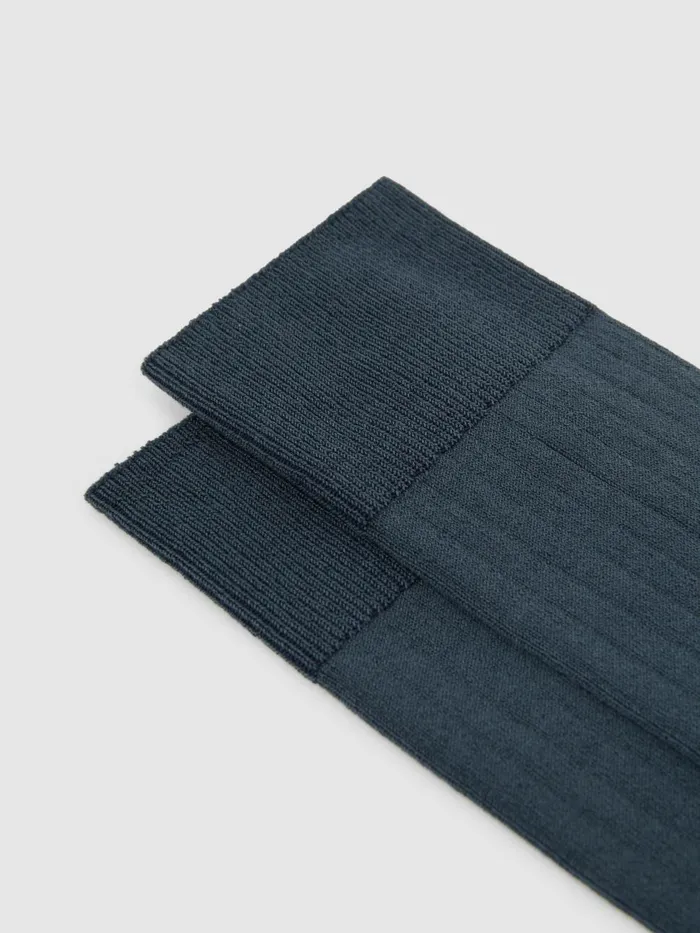 Men Reiss Socks and Underwear Fela Ribbed Socks Airforce Blue