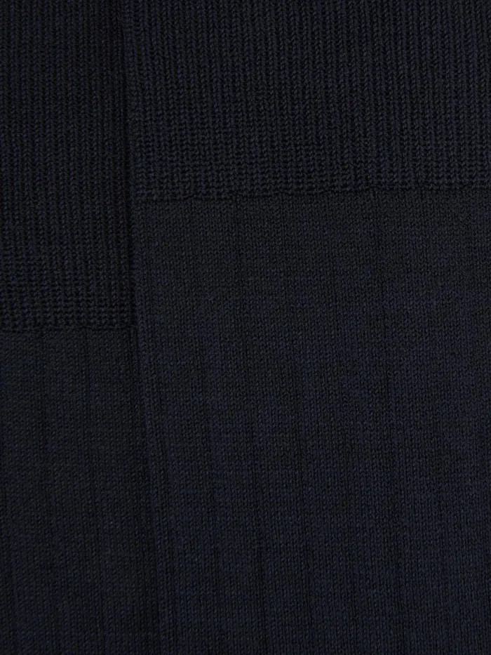 Men Reiss Socks and Underwear Fela Ribbed Socks Navy