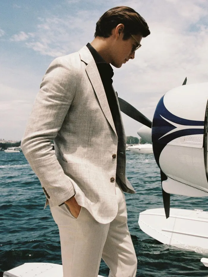 Men Reiss Suits and Tailoring Boxhill Slim Fit Linen Blend Check Single Breasted Blazer Oatmeal Men Reiss Suits and Tailoring Boxhill Slim Fit Linen Blend Check Single Breasted Blazer Oatmeal