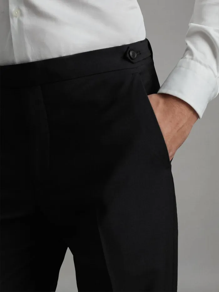 Men Reiss Suits and Tailoring Hope Modern Fit Wool Blend Trousers Black