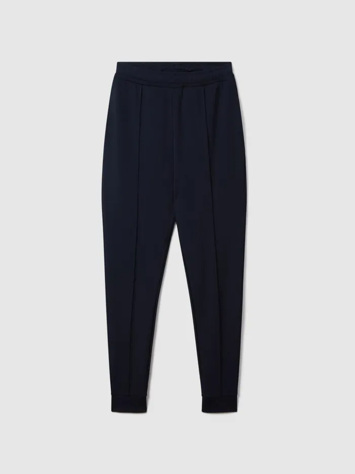 Men Reiss Sweats Hoodies and Joggers Carter Castore Jersey Tapered Joggers Midnight Navy