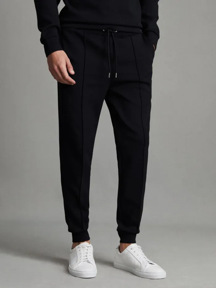 Men Reiss Sweats Hoodies and Joggers Premier Interlock Jersey Drawstring Joggers Navy Men Reiss Sweats Hoodies and Joggers Premier Interlock Jersey Drawstring Joggers Navy