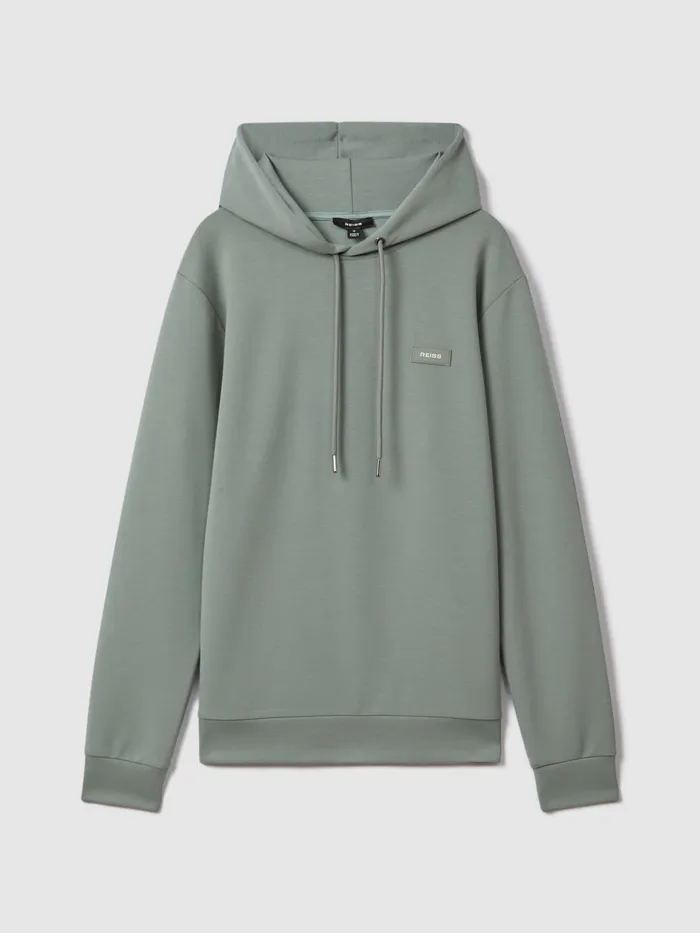 Men Reiss Sweats Hoodies and Joggers Zorn Interlock Jersey Hoodie Sage