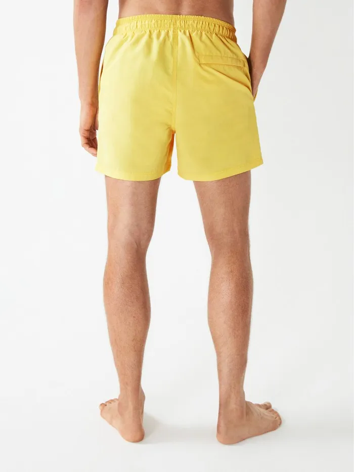 Men Reiss Swimwear Wave Plain Drawstring Swim Shorts Lemon
