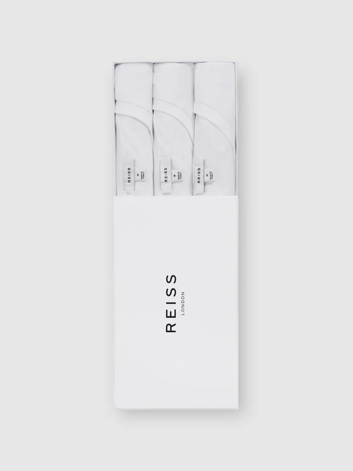 Men Reiss TShirts Bless 3 Pack Crew Neck TShirts White