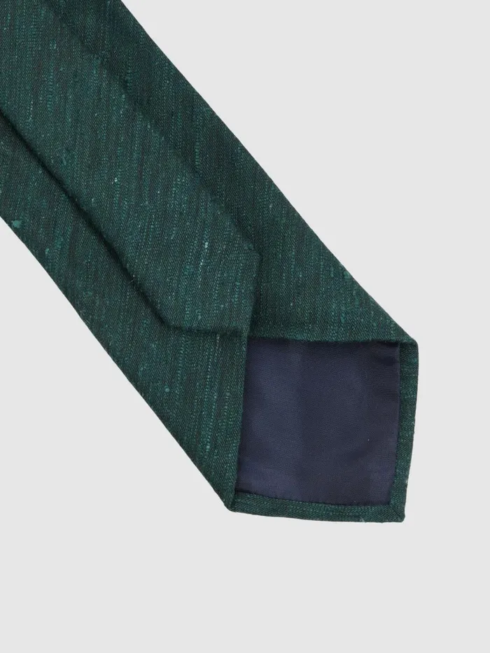 Men Reiss Ties and Pocket Squares Giotto Textured Silk Blend Tie Hunting Green
