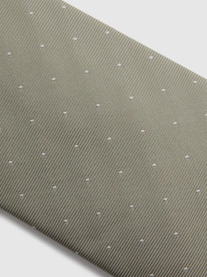 Men Reiss Ties and Pocket Squares Liam Silk Polka Dot Tie Champagne