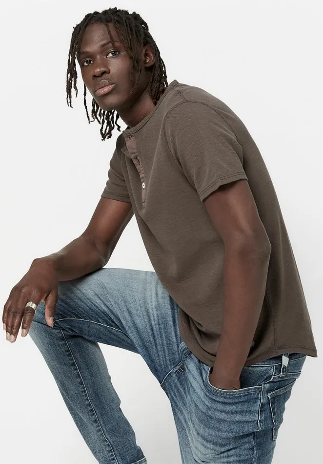 Men Relaxed Kosory Henley TShirt Chocolate Buffalo David Bitton Tops and Tees Men Relaxed Kosory Henley TShirt Chocolate Buffalo David Bitton Tops and Tees