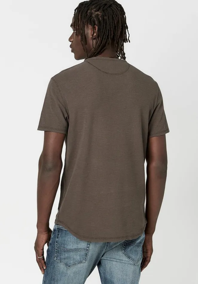 Men Relaxed Kosory Henley TShirt Chocolate Buffalo David Bitton Tops and Tees
