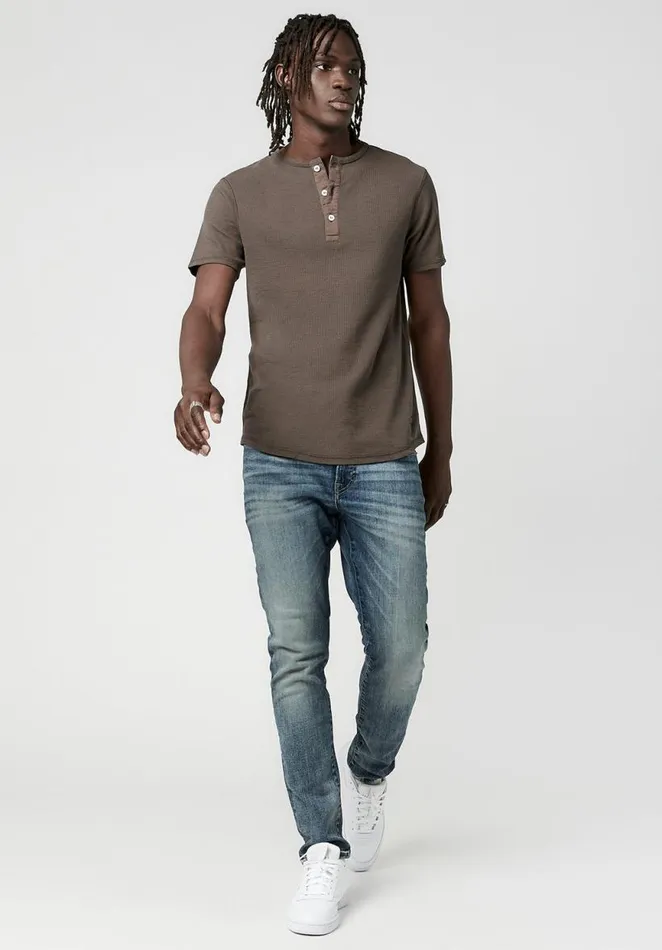 Men Relaxed Kosory Henley TShirt Chocolate Buffalo David Bitton Tops and Tees