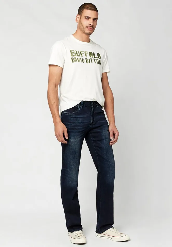 Men Relaxed Straight Driven Authentic Indigo Jeans Indigo Buffalo David Bitton Relaxed Straight Driven