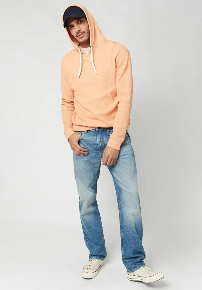 Men Relaxed Straight Driven Sanded Blue Jeans Indigo Buffalo David Bitton Relaxed Straight Driven