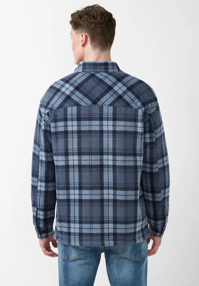 Men Sandis Mirage Plaid Fleece Shirt Jacket Mirage Plaid Buffalo David Bitton Jackets