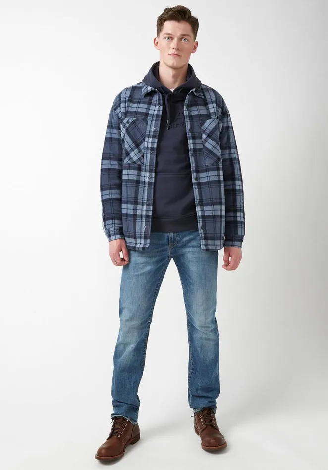 Men Sandis Mirage Plaid Fleece Shirt Jacket Mirage Plaid Buffalo David Bitton Jackets