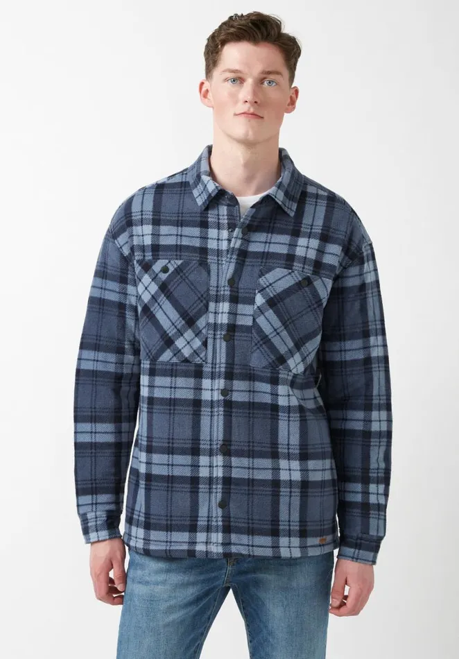 Men Sandis Mirage Plaid Fleece Shirt Jacket Mirage Plaid Buffalo David Bitton Jackets
