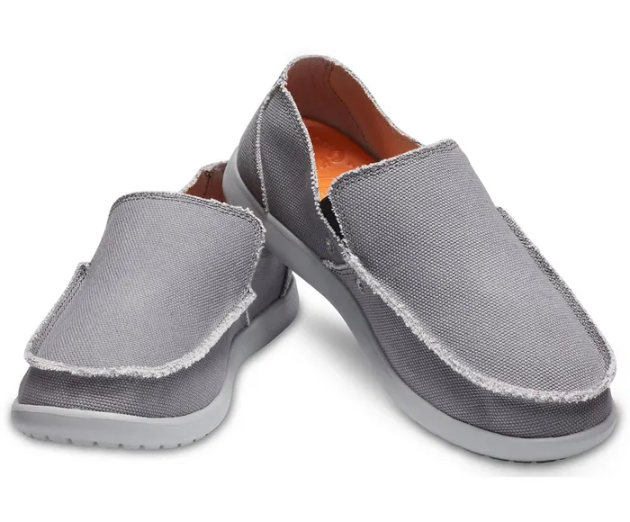 Men Santa Cruz SlipOn Charcoal Light Gray Crocs Loafers