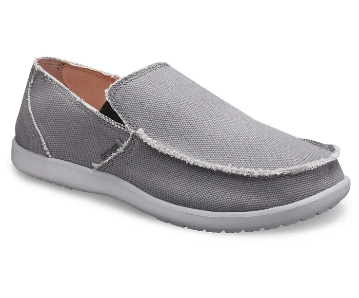 Men Santa Cruz SlipOn Charcoal Light Gray Crocs Loafers