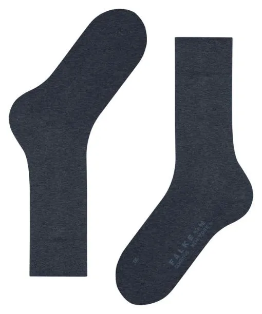 Men Sensitive New York Men Socks Navy Mel FALKE Functionals