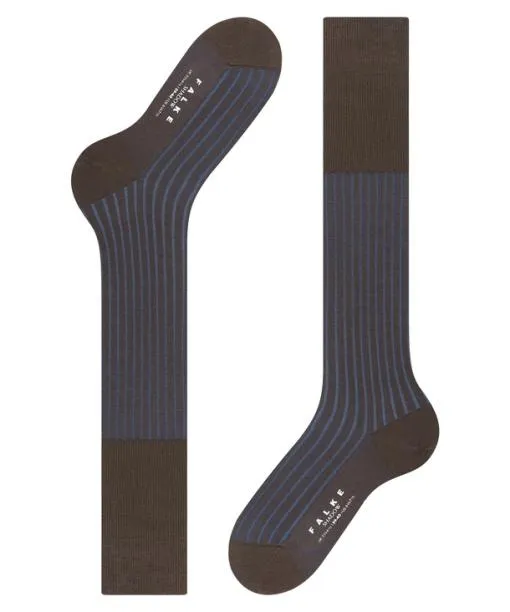 Men Shadow Men Kneehigh Socks Brown FALKE Knee High Socks