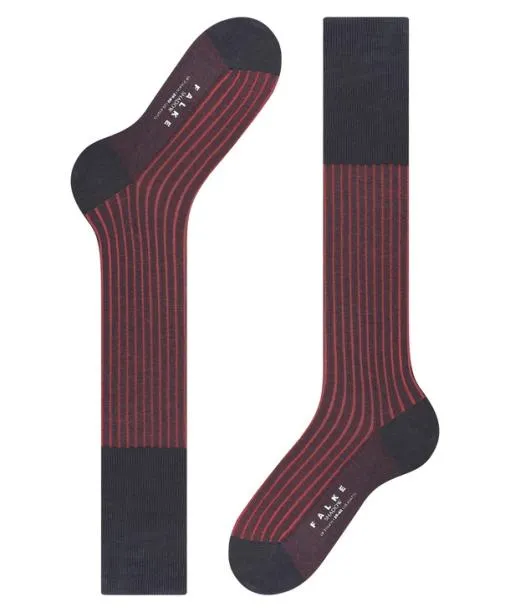 Men Shadow Men Kneehigh Socks Dark Navy FALKE Knee High Socks