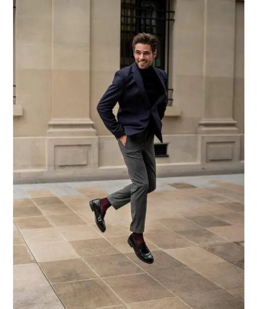 Men Shadow Men Kneehigh Socks Dark Navy FALKE Knee High Socks
