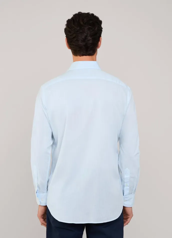Men Shirts Faonnable Regular Fit Voile Shirt Horizon Blue
