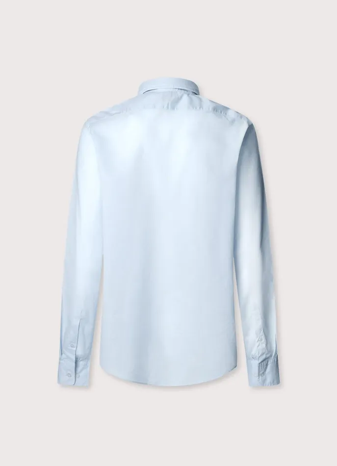 Men Shirts Faonnable Regular Fit Voile Shirt Horizon Blue