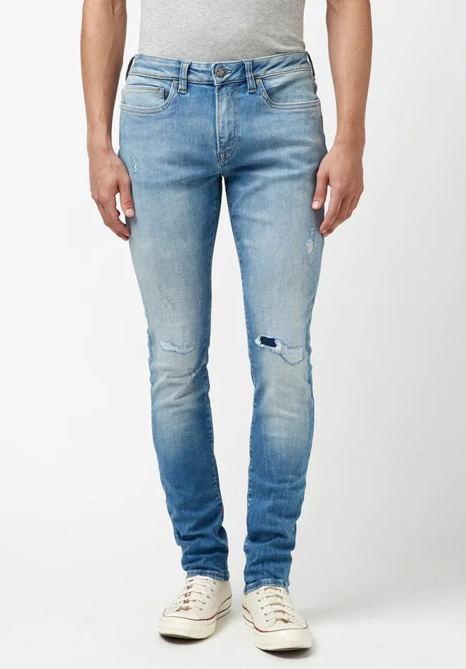 Men Skinny Max Contrasted And Veined Jeans Indigo Buffalo David Bitton Skinny Max Men Skinny Max Contrasted And Veined Jeans Indigo Buffalo David Bitton Skinny Max