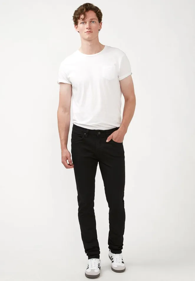 Men Skinny Max Crinkled Black Jeans Black Buffalo David Bitton Skinny Max