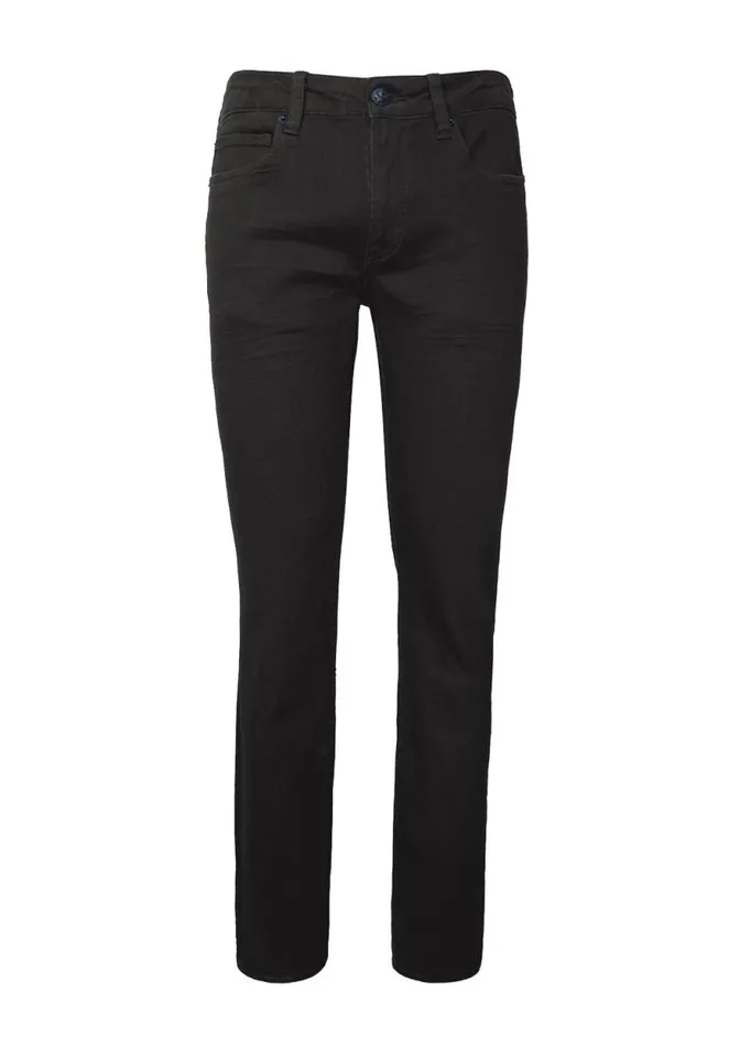 Men Skinny Max Crinkled Black Jeans Black Buffalo David Bitton Skinny Max