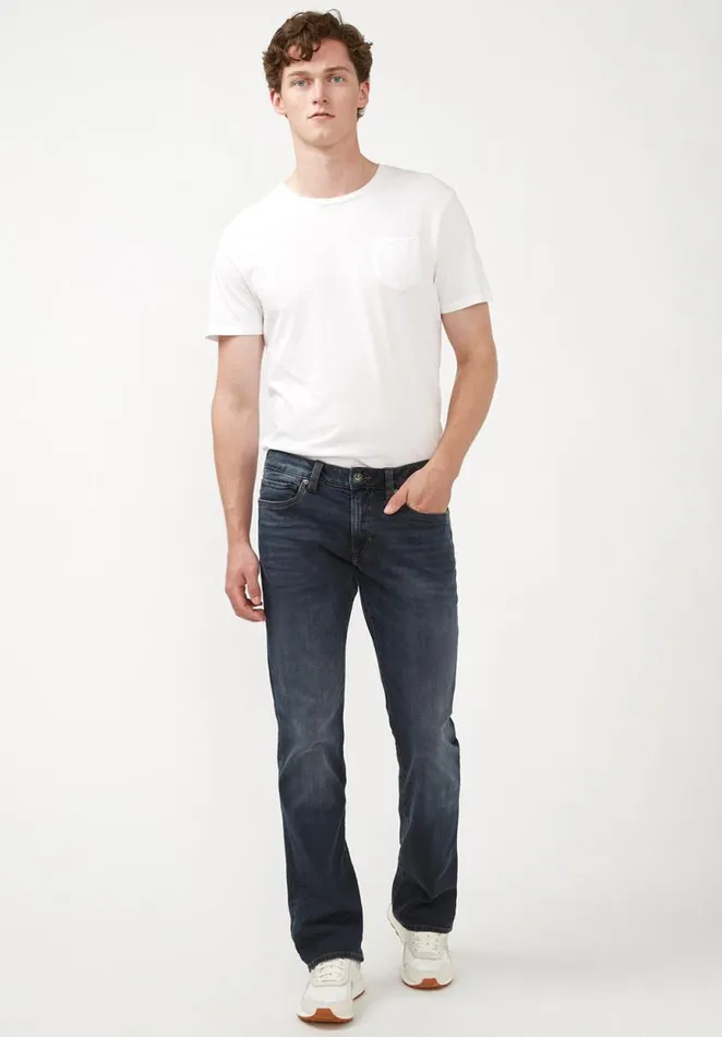 Men Slim Bootcut King Sanded Dark Jeans Indigo Buffalo David Bitton Bootcut King And Relaxed Boot Game