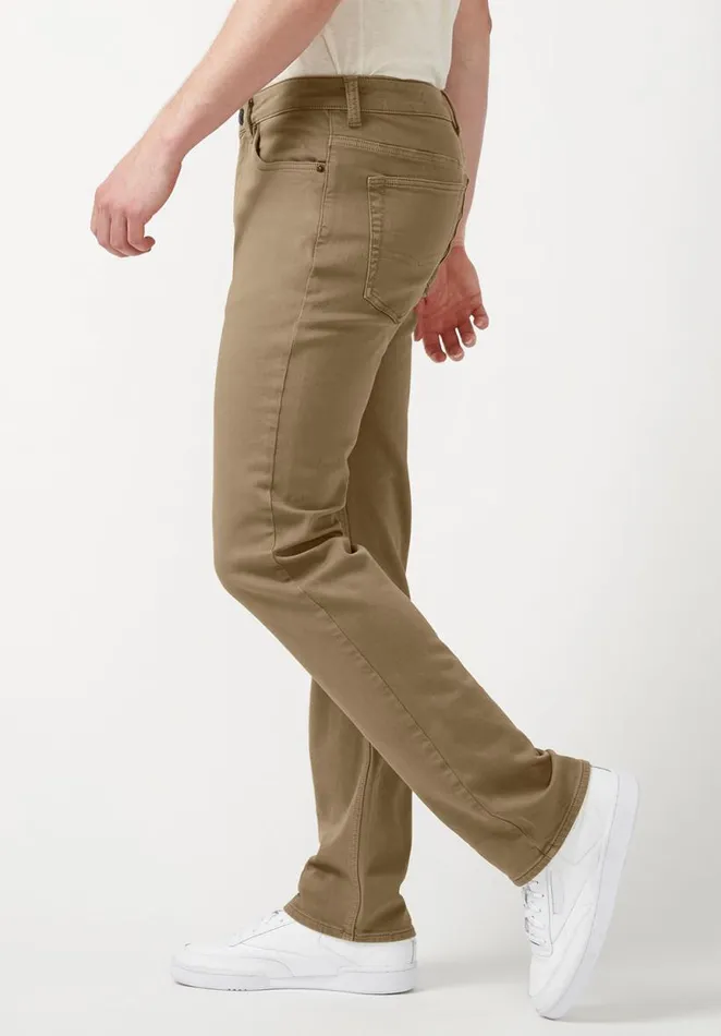 Men Straight Six Dark Beige Men039s Fleece Canvas Pants Dark Beige Buffalo David Bitton Pants