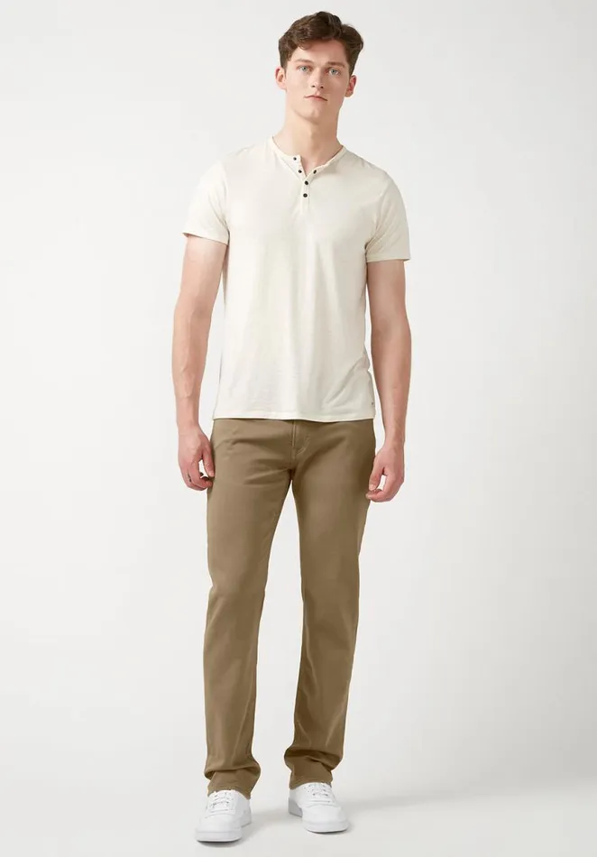 Men Straight Six Dark Beige Men039s Fleece Canvas Pants Dark Beige Buffalo David Bitton Pants