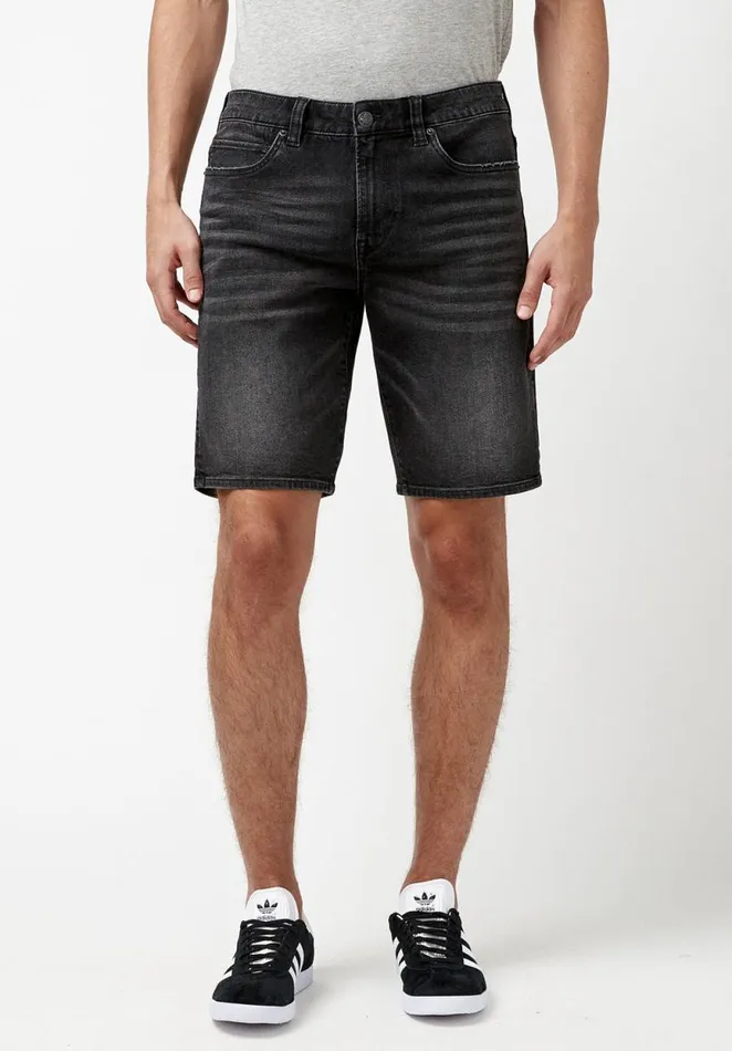 Men Super Stretch Relaxed Straight Dean Dark Shorts Black Buffalo David Bitton Shorts Men Super Stretch Relaxed Straight Dean Dark Shorts Black Buffalo David Bitton Shorts
