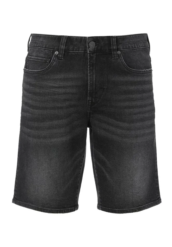 Men Super Stretch Relaxed Straight Dean Dark Shorts Black Buffalo David Bitton Shorts