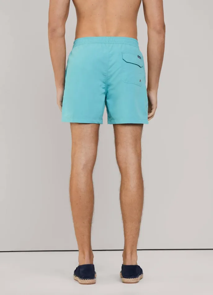 Men Swimwear Faonnable Embroidered Bird Swim Shorts Meadow Blue