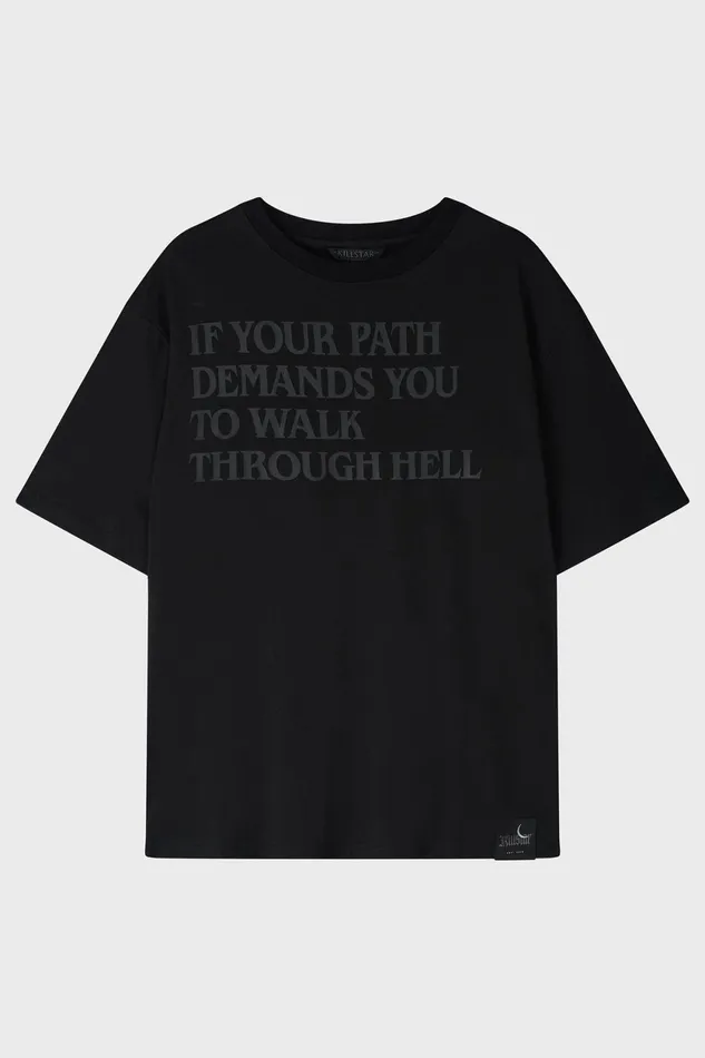 Men TShirts and Vests Killstar Walk Thru Hell Boxy TShirt