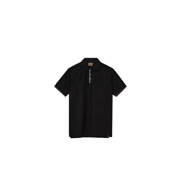Men Tees MOS MOSH MMGRoma SS Split Polo Black