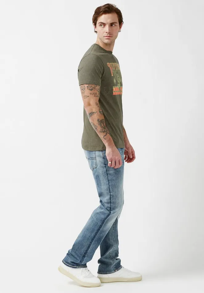 Men Tifern Fern ShortSleeve Mens Tshirt Fern Buffalo David Bitton Tops and Tees