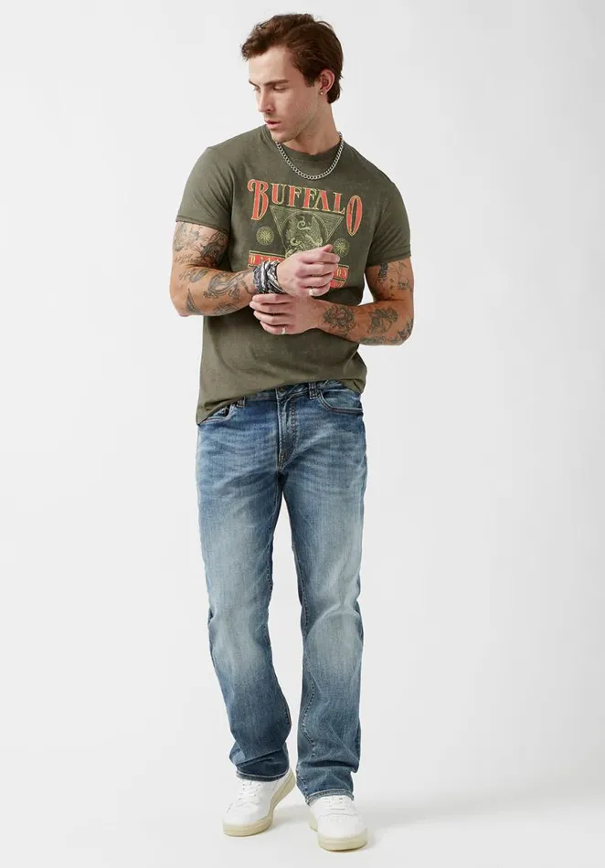 Men Tifern Fern ShortSleeve Mens Tshirt Fern Buffalo David Bitton Tops and Tees