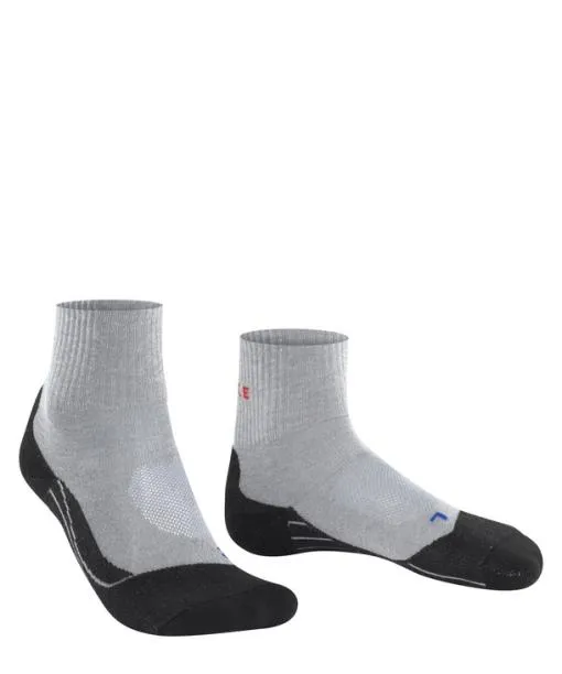 Men TK2 Explore Cool Short Men Trekking Short Sock Light Grey FALKE Hiking Socks