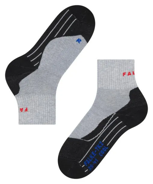 Men TK2 Explore Cool Short Men Trekking Short Sock Light Grey FALKE Hiking Socks