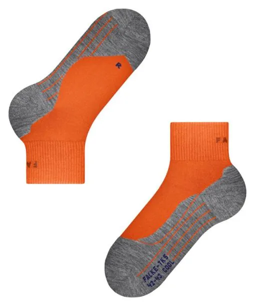 Men TK5 Wander Cool Short Men Trekking Short Sock Dutch Orange FALKE Hiking Socks