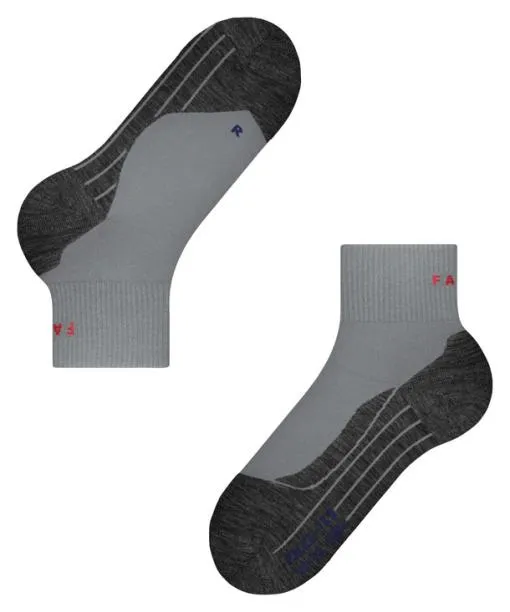Men TK5 Wander Cool Short Men Trekking Short Sock Hematite FALKE Hiking Socks