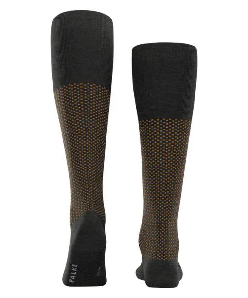 Men Uptown Tie Men Kneehigh Socks Anthracite Mel FALKE Knee High Socks