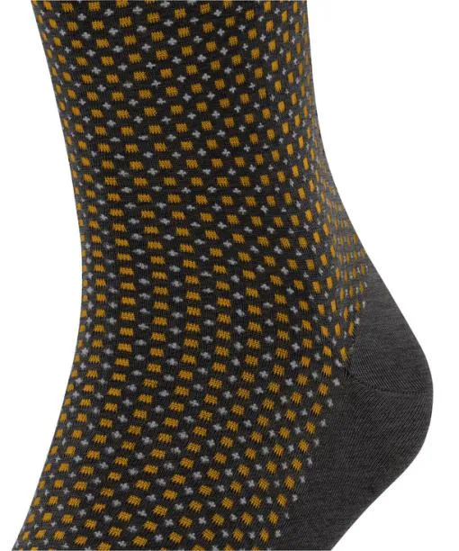 Men Uptown Tie Men Kneehigh Socks Anthracite Mel FALKE Knee High Socks